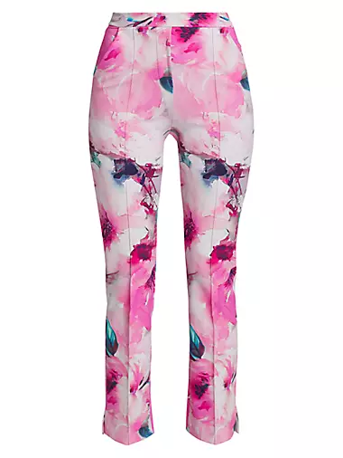 Nuccia Floral Ankle-Crop Pants